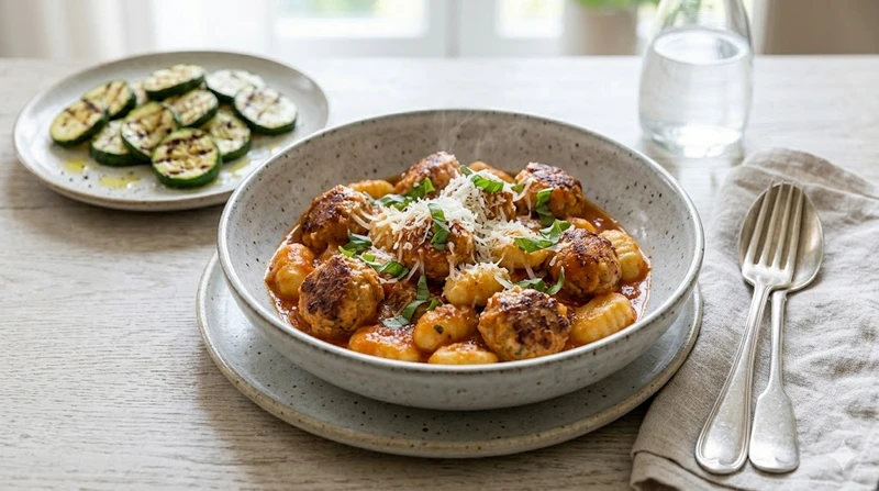 Gnocchi met Zelfgemaakte Gehaktballetjes