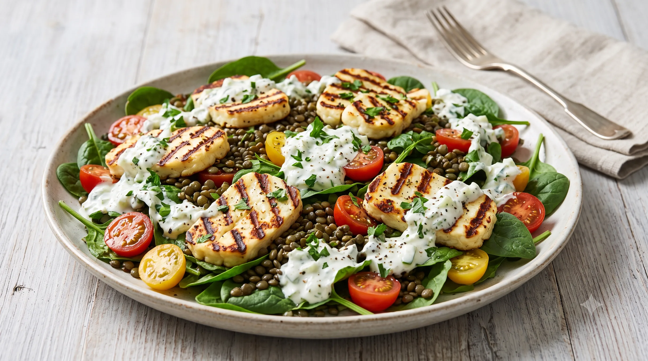 Halloumi-salade