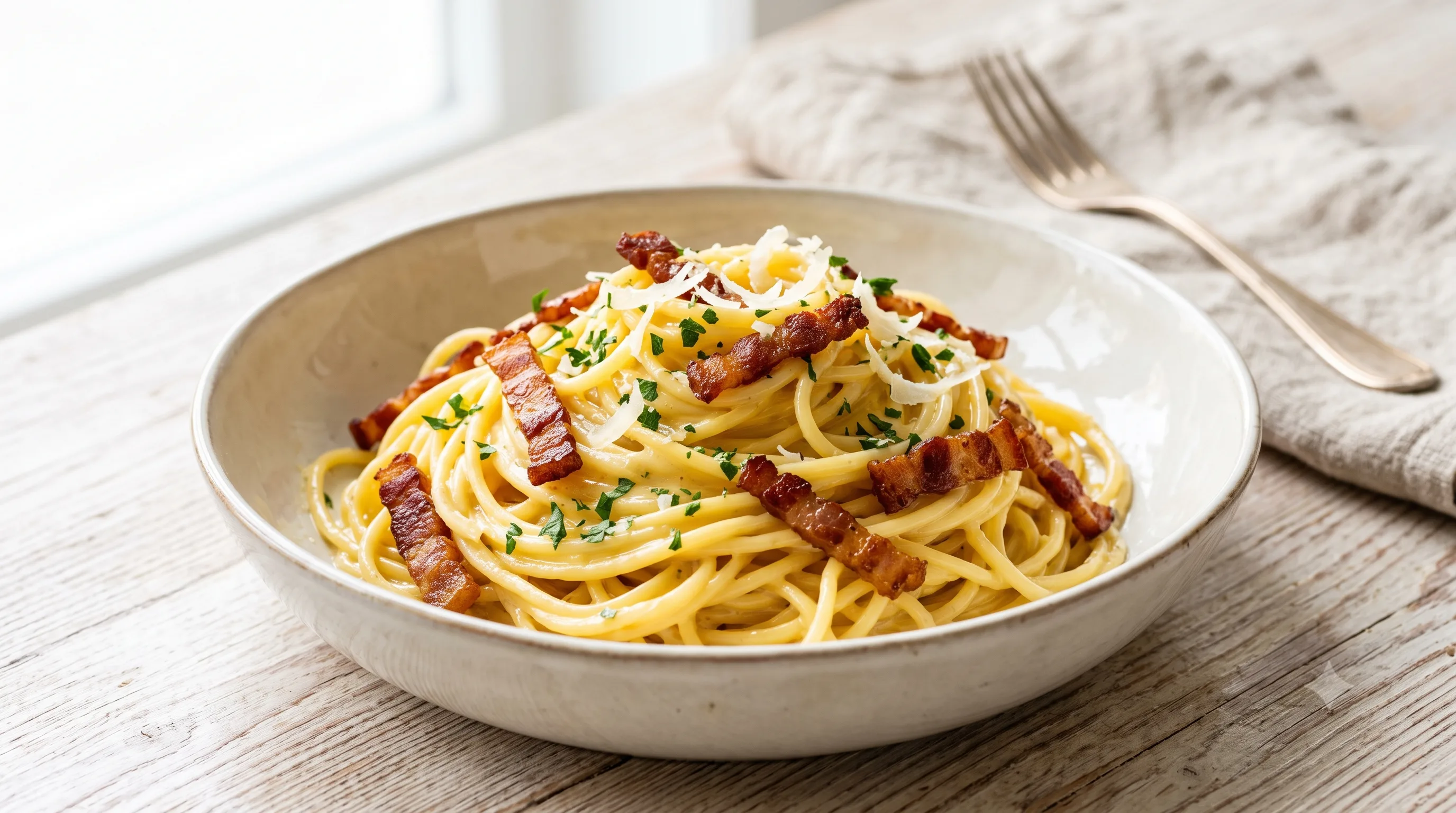 Superromige Pasta Carbonara