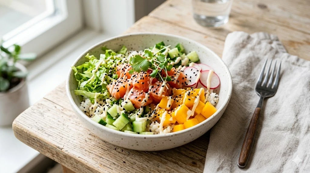 Pokébowl met Zalm en Mango
