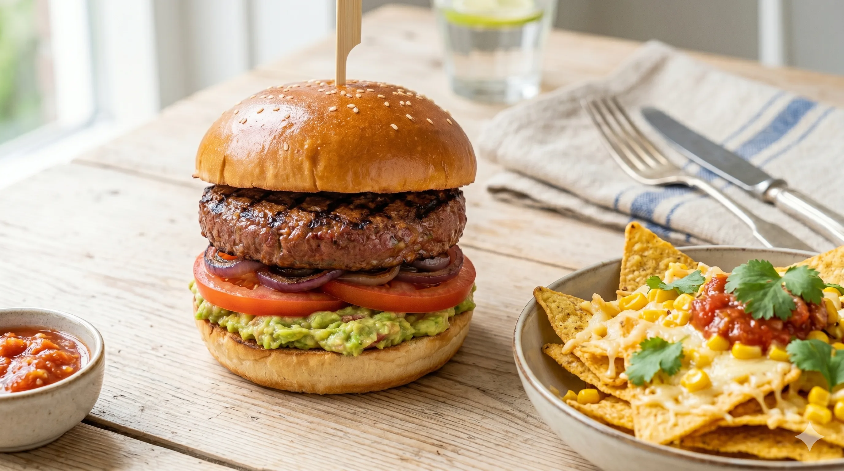 Vegetarische Hamburger met Mexicaanse Twist