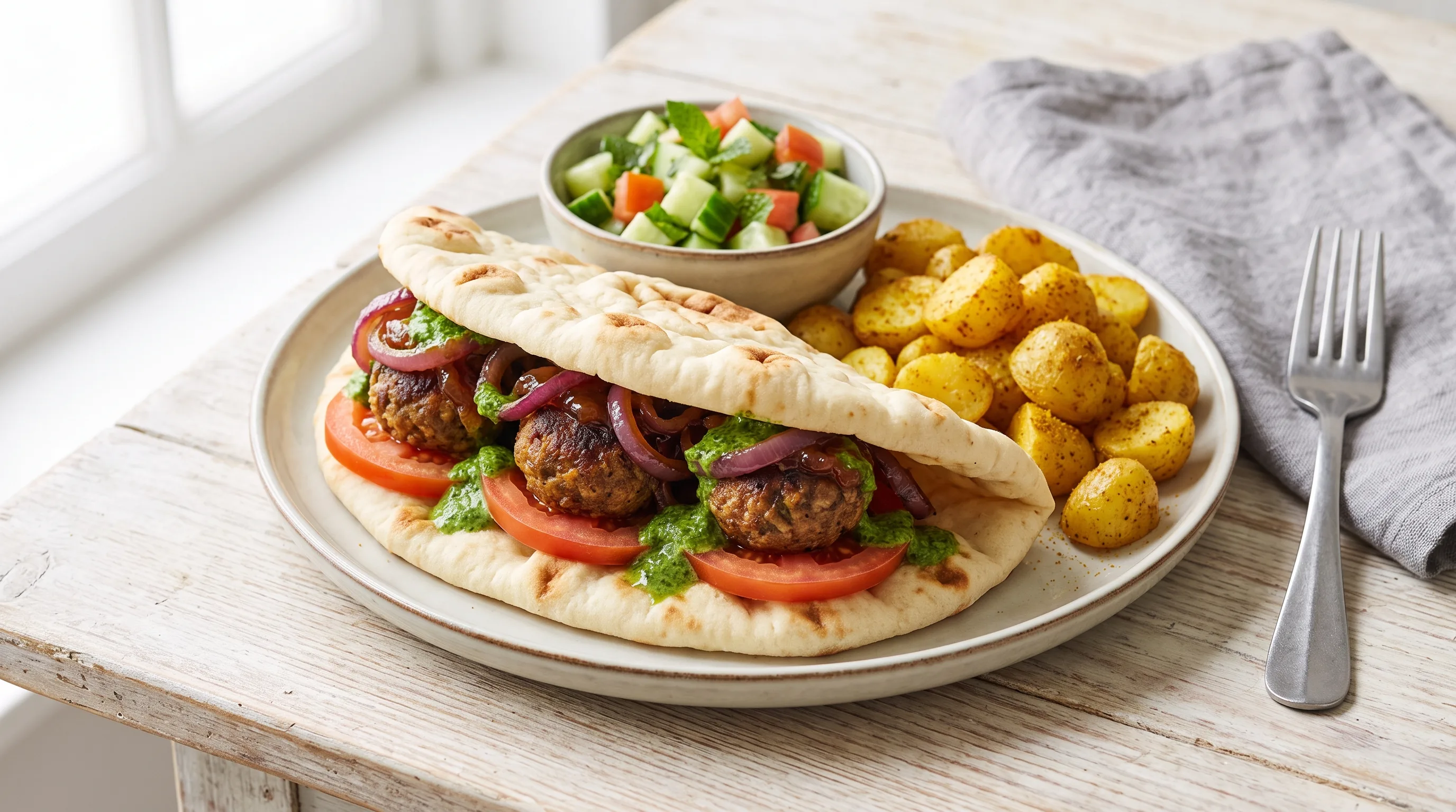 Naanburger met Uienchutney