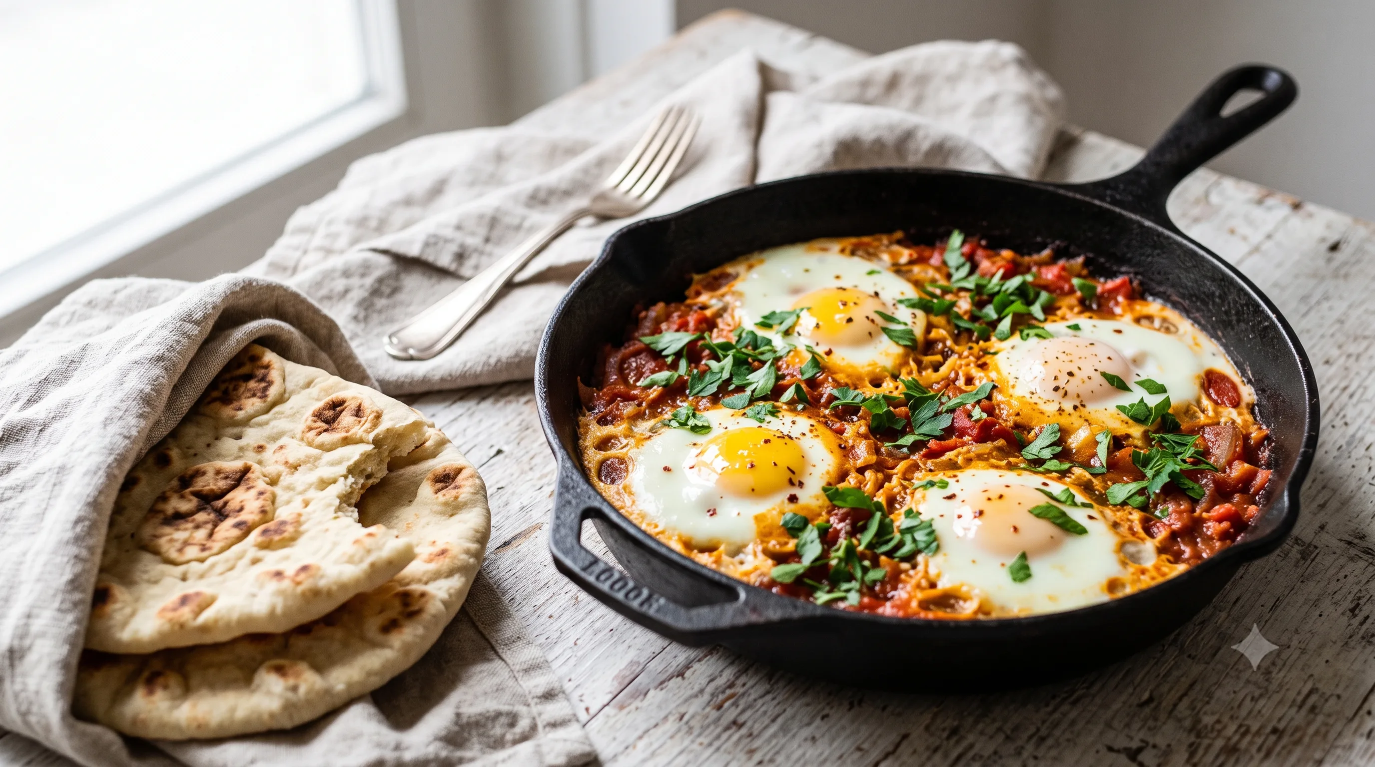 Shakshuka met platbrood