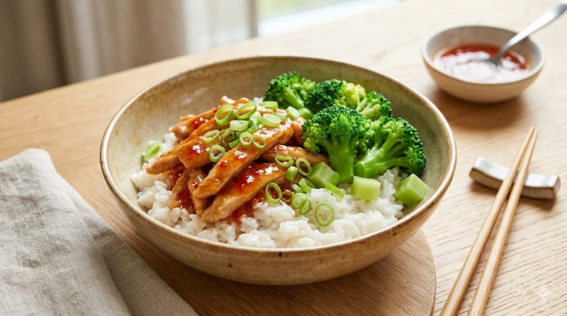 Sweet Chili Kip met Kokosrijst en Broccoli